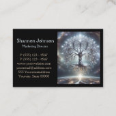 Tree of Life Galaxy Sterren Hart Visitekaartje (Achterkant)