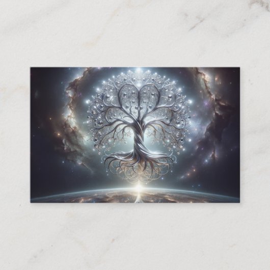 Tree of Life Galaxy Sterren Hart Visitekaartje (Voorkant)