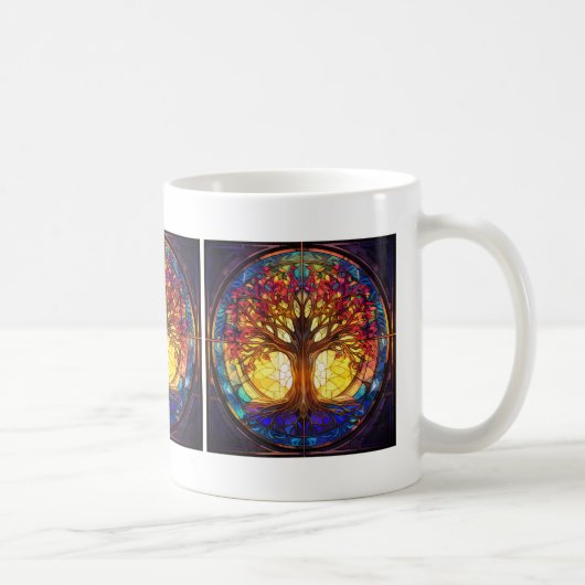 Tree of Life Glas in lood Coffee Mok (Rechts)