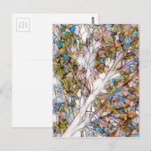 Tree of Life Glas in lood fotomanipulatie Briefkaart (Voorkant / Achterkant)