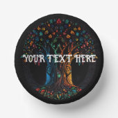 Tree of Life Glas in lood Mozaïek Papieren Kommen (Voorkant)