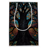 Tree of Life Glas in lood Mozaïekkunst Medium Cadeauzakje (Voorkant)