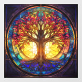 Tree of Life Glas in lood Window Cling Raamsticker (Vel)
