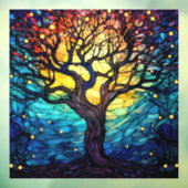 Tree of Life Glas in lood Window Cling Raamsticker (Vel 3)