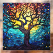 Tree of Life Glas in lood Window Cling Raamsticker (Vel 2)