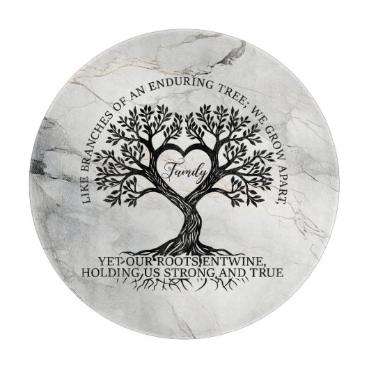 Tree of Life Glass Cutting Board  Snijplank (Voorkant)