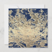 Tree of Life Gold and Navy Blue Bar Mitzvah Kaart (Achterkant)