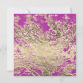 Tree of Life Goud en Goud en Roze Vleermuis Mitzva Kaart (Achterkant)