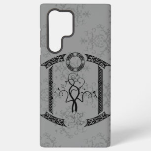 Tree of Life Grijs Damascus Telefoon Case Samsung Galaxy Hoesje