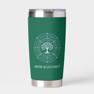 Tree of Life, Grow & Connect, Forest Green Tumbler Geïsoleerde Drinkbeker