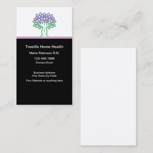 Tree of Life Home Gezondheid Visitekaartjes (Voorkant / Achterkant)