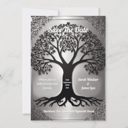 Tree of Life huwelijksuitnodiging Kaart (Voorkant)