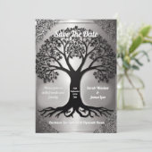 Tree of Life huwelijksuitnodiging Kaart (Staand voorkant)