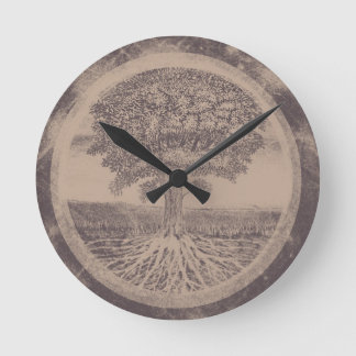 Tree of Life in Brown Ronde Klok