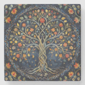 Tree of Life Keltisch stenen Onderzetter (Voorkant)