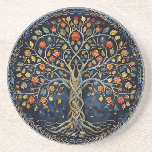 Tree of Life Keltisch Zandsteen Onderzetter (Voorkant)