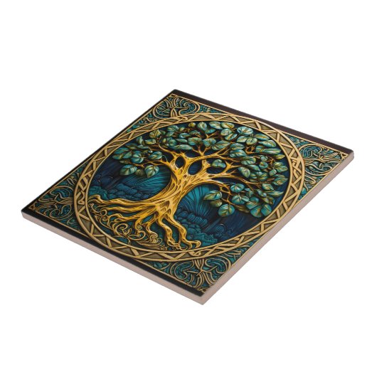 Tree of Life Keltische Tegel Design Tegeltje (Zijkant)