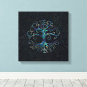 Tree of life Marble and Gold Canvas Afdruk (Insitu (Houten vloer))