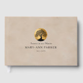 Tree of Life!  Memorial Beige Custom Gastenboek (Voorkant)