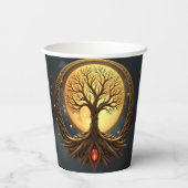 Tree of Life – Moonlit Enlightenment Papieren Bekers (Achterkant)