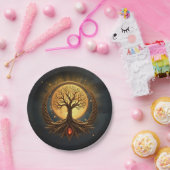Tree of Life – Moonlit Enlightenment Papieren Bordje (Feest)