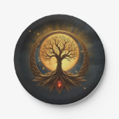 Tree of Life – Moonlit Enlightenment Papieren Bordje (Voorkant)