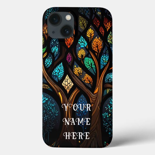 Tree of Life Mozaïek Glas Case-Mate iPhone Case (Achterkant)