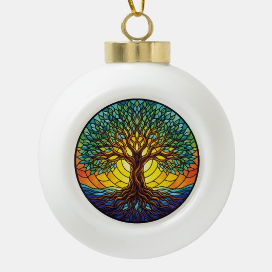 Tree of Life Ornament 2025, Stained-Glass Effect 1 (Voorkant)