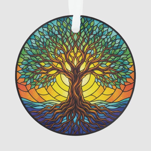 Tree of Life Ornament 2025, Stained-Glass Effect 1 (achterkant)