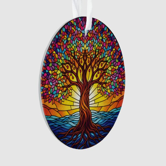 Tree of Life Ornament 2025, Stained-Glass Effect 2 (voorkant)