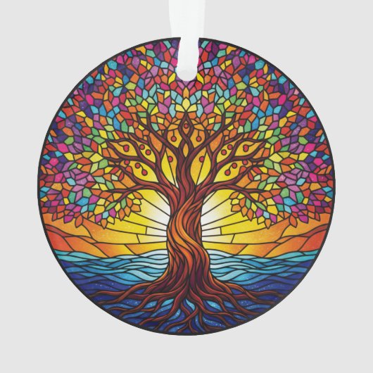 Tree of Life Ornament 2025, Stained-Glass Effect 2 (achterkant)