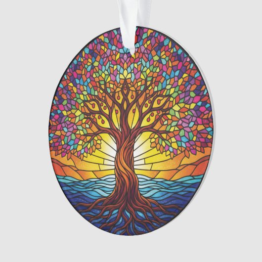 Tree of Life Ornament 2025, Stained-Glass Effect 2 (voorkant)