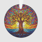 Tree of Life Ornament 2025, Stained-Glass Effect 2 (voorkant)