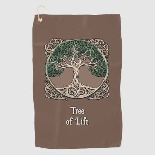 Tree of Life Papier Quilling Golfhanddoek (Voorkant)