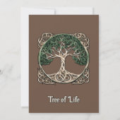 Tree of Life Papier Quilling Kaart (Achterkant)