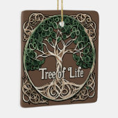Tree of Life Papier Quilling Keramisch Ornament (Rechts)