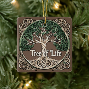 Tree of Life Papier Quilling Keramisch Ornament