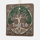Tree of Life Papier Quilling Keramisch Ornament (Links)