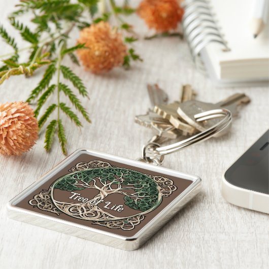 Tree of Life Papier Quilling Sleutelhanger (Zijkant)