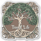 Tree of Life Papier Quilling Sticker (Voorkant)