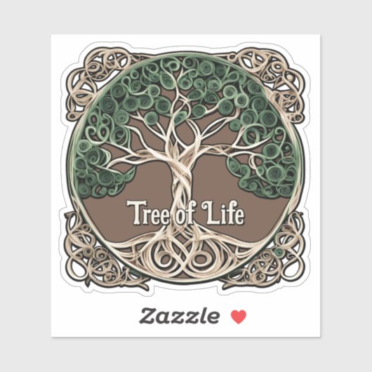 Tree of Life Papier Quilling Sticker (Vel)
