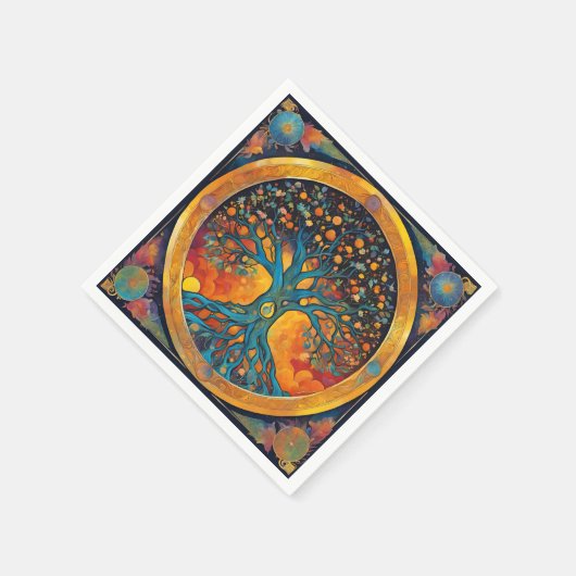 Tree of Life papieren servet (Hoek)