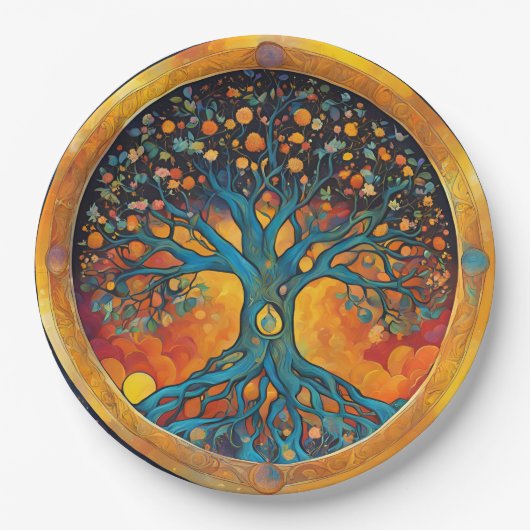 Tree of Life papieren servet Bordje (Voorkant)