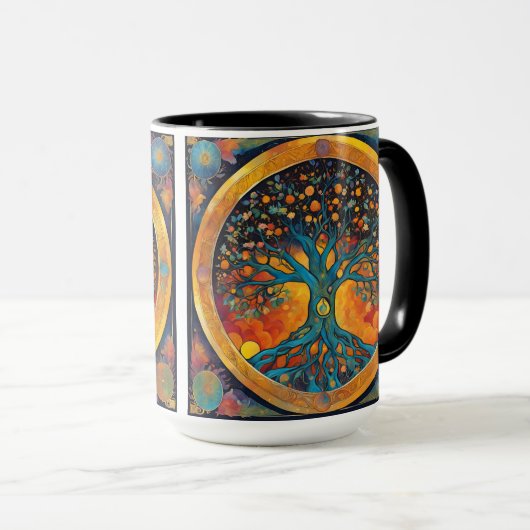 Tree of Life papieren servet Mok (Voorkant rechts)