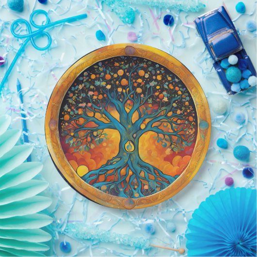 Tree of Life papieren servet Papieren Bordje (Feest)