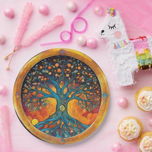 Tree of Life papieren servet Papieren Bordje (Feest)
