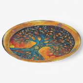 Tree of Life papieren servet Papieren Bordje (Gekanteld)
