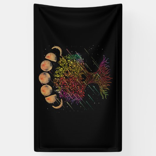 Tree of Life Phases of the Moon Spandoek (Verticaal)