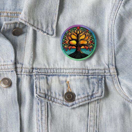 Tree of Life Pinback Button (In situ)
