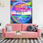 Tree of Life Rainbow Canvas Afdruk (Insitu (Woonkamer))